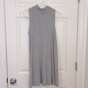 Mini tank dress with mock turtle neck